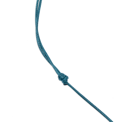 Halskette mit Pappmaché-Anhänger - Handbemalte herzförmige Kolibri-Anhänger-Halskette