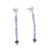 Amethyst and cultured pearl beaded dangle earrings, 'Pastel Palette' - Lilac Cultured Pearl and Amethyst Earrings