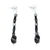Onyx and hematite beaded dangle earrings, 'Black Baubles' - Artisan Crafted Onyx Beaded Earrings