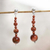 Aventurine beaded dangle earrings, 'Sun-Spangled' - Orange Aventurine Dangle Earrings