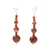 Aventurine beaded dangle earrings, 'Sun-Spangled' - Orange Aventurine Dangle Earrings