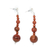 Aventurine beaded dangle earrings, 'Sun-Spangled' - Orange Aventurine Dangle Earrings