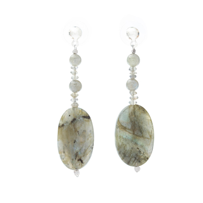 Artisan Crafted Labradorite Earrings from Mexico
