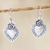 Sterling silver drop earrings, 'Blooming Sacred Heart' - Handcrafted Sterling Drop Earrings