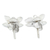 Sterling silver stud earrings, 'Dainty Orchid' - Artisan Crafted Floral Stud Earrings