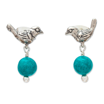Bird Motif Sterling Silver Earrings