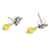 Amber and peridot dangle earrings, 'Turtle Trek' - Handmade Sterling Earrings with Peridot and Amber