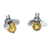 Amber stud earrings, 'Bee Mine' - Artisan Crafted Amber Stud Earrings