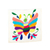 Cotton coasters, 'Otomi Menagerie' (set of 4) - Four Otomi Hand Embroidered Animal Theme Coasters (image 2f) thumbail