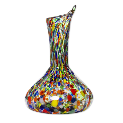 Artisan Crafted Recycled Glass Decanter