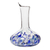 Handblown glass decanter, 'Cool Water' - Artisan Crafted Glass Decanter