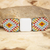 Fused glass pendant bracelet, 'San Isidro Sunrise' - Handmade Bracelet with Fused Glass Pendant