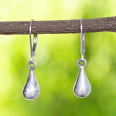 Sterling silver dangle earrings, Juno