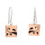 Copper dangle earrings, 'Leaf Legacy' - Handmade Copper Leaf Theme Earrings
