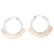 Copper and sterling silver hoop earrings, 'Titania' - Artisan Crafted Copper Hoop Earrings