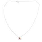 Copper and sterling silver pendant necklace, 'Three Points' - Artisan Crafted Necklace with Copper and Sterling Silver