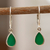 Onyx-Ohrhänger, „Allegria“ – handgefertigte grüne Onyx-Ohrringe
