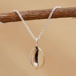 Sterling silver pendant necklace, 'Hot Coffee' - Artisan Crafted Pendant Necklace in Sterling Silver