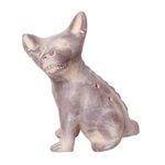 Ceramic ocarina, 'Grey Aztec Puppy' - Western Mexico Pre-Hispanic Ceramic Grey Dog Ocarina Flute