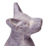 Ceramic ocarina, 'Grey Aztec Puppy' - Western Mexico Pre-Hispanic Ceramic Grey Dog Ocarina Flute