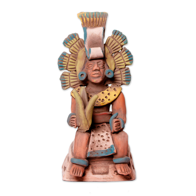estatuilla de cerámica - México arqueología cerámica maguey dios ofreciendo escultura