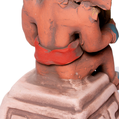 Ceramic figurine, 'honouring the Maguey' - Mexico Archeology Ceramic Maguey God Offering Sculpture