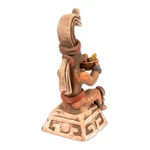 Ceramic figurine, 'Offering of Maize' - Mexico Archaeology Terracotta Corn God Sculpture