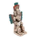Ceramic sculpture, 'Mixtec God of the Underworld' - Aztec Archaeology Ceramic God of the Underworld Sculpture