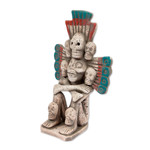 Ceramic sculpture, 'Mixtec God of the Underworld' - Aztec Archaeology Ceramic God of the Underworld Sculpture