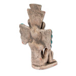 Ceramic sculpture, 'Mixtec God of the Underworld' - Aztec Archaeology Ceramic God of the Underworld Sculpture