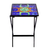 Stained glass mosaic folding table, 'Moons Reflected' - Handcrafted Stained Glass Mosaic Folding Table from Mexico (image 2b) thumbail