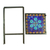 Mesa plegable de mosaico de vidrieras - Mesa plegable hecha a mano con mosaico de vidrieras de mandala azul