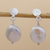 Pendientes colgantes de perlas cultivadas, 'Tesoro raro' - Pendientes de perlas de moneda y plata de ley