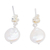 Cultured pearl dangle earrings, 'Rare Treasure' - Coin Pearl and Sterling Silver Earrings