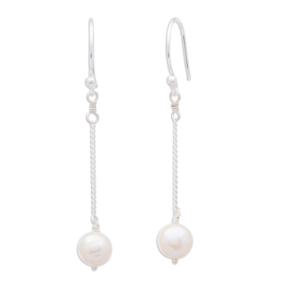 Sterling Silver and Cultured Pearl Earrings