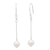 Aretes colgantes de perlas cultivadas - Aretes de Plata de Ley y Perlas Cultivadas
