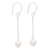 Aretes colgantes de perlas cultivadas - Aretes de Plata de Ley y Perlas Cultivadas