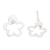 Sterling silver stud earrings, 'Solitary Flower' - Contemporary Sterling Silver Earrings