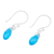 Crystal dangle earrings, 'Perfectly Blue' - Sterling Silver Earrings with Crystal Beads