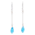 Crystal dangle earrings, 'Very Blue' - Artisan Crafted Earrings from Mexico