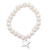 Cultured pearl charm bracelet, 'Solitary Star' - Freshwater Cultured Pearl Bracelet with Charm
