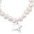 Cultured pearl charm bracelet, 'Solitary Star' - Freshwater Cultured Pearl Bracelet with Charm