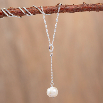 collar en Y de perlas cultivadas - Collar Y con Perla Cultivada