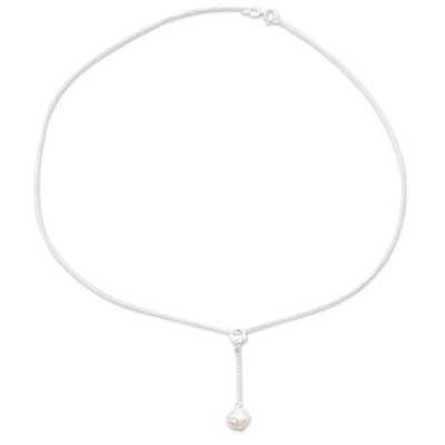 Y-Necklace with Cultured Pearl