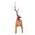 Wood alebrije sculpture, 'Orange Deer' - Handcrafted Folk Art Alebrije Sculpture