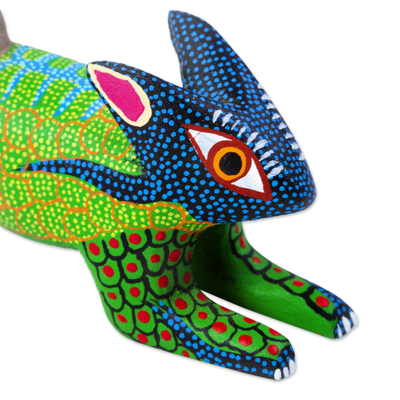 Alebrije-Figur aus Holz - Handgefertigtes Kaninchen-Alebrije aus Mexiko