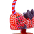 Wood alebrije figurine, 'Lounging Cat in Red' - Mexican Wood Alebrije Figurine