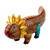 Wood alebrije sculpture, 'Golden Axolotl' - Handmade Folk Art Sculpture from Mexico