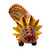 Wood alebrije sculpture, 'Golden Axolotl' - Handmade Folk Art Sculpture from Mexico