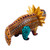 Wood alebrije sculpture, 'Golden Axolotl' - Handmade Folk Art Sculpture from Mexico